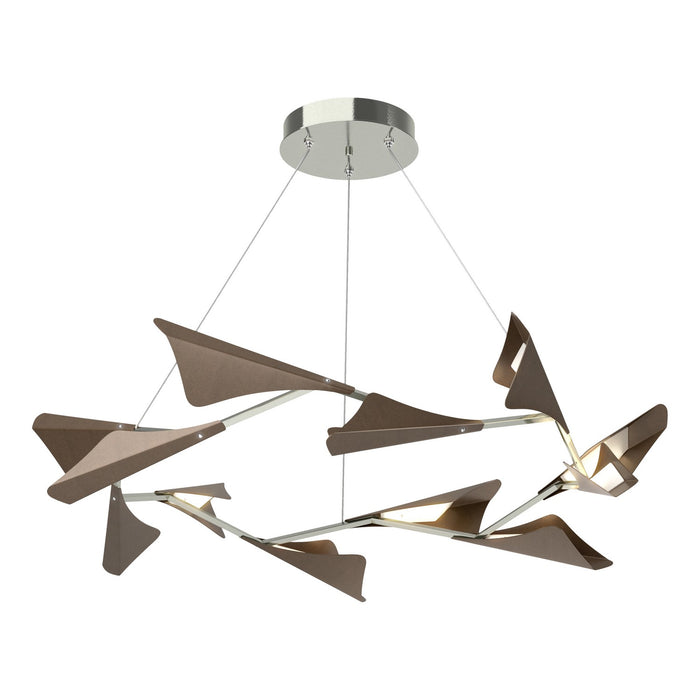 Plume 12-Light LED Pendant in Sterling with Bronze Accent - 135008-LED-STND-85-05 by Hubbardton Forge