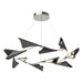 Plume 12-Light LED Pendant in Sterling with Black Accent - 135008-LED-STND-85-10 by Hubbardton Forge