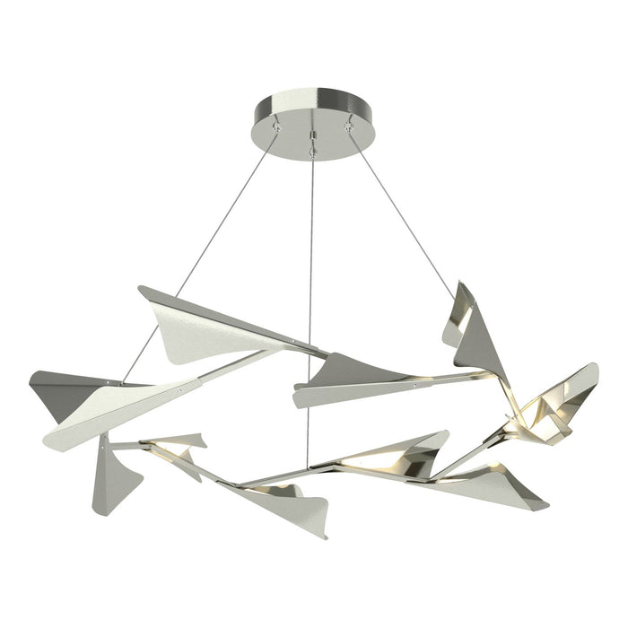 Plume 12-Light LED Pendant in Sterling with Sterling Accent - 135008-LED-STND-85-85 by Hubbardton Forge