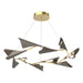 Plume 12-Light LED Pendant in Modern Brass with Dark Smoke Accent - 135008-LED-STND-86-07 by Hubbardton Forge