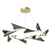 Plume 12-Light LED Pendant in Modern Brass with Oil Rubbed Bronze Accent - 135008-LED-STND-86-14 by Hubbardton Forge