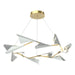 Plume 12-Light LED Pendant in Modern Brass with Vintage Platinum Accent - 135008-LED-STND-86-82 by Hubbardton Forge