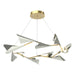 Plume 12-Light LED Pendant in Modern Brass with Sterling Accent - 135008-LED-STND-86-85 by Hubbardton Forge