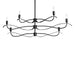 Willow 6-Light Small Chandelier in Black - 136350-SKT-MULT-10 by Hubbardton Forge