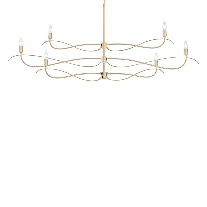 Willow 6-Light Large Chandelier in Soft Gold - 136352-SKT-MULT-84 by Hubbardton Forge