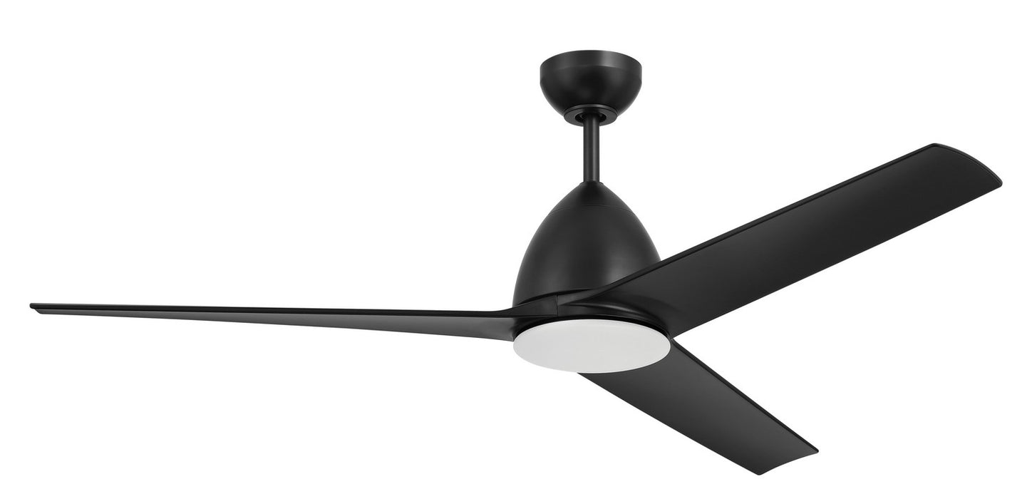 NTO54FB3- Nitro 54" Ceiling Fan in Flat Black by Craftmade