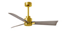 Matthews Fan Company Alessandra 42" Ceiling Fan in Brushed Brass (AK-BRBR-GA-42)