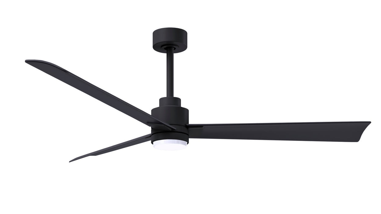 AKLK-BK-BK-56 - Alessandra 56" Ceiling Fan in Matte Black by Matthews Fan Company