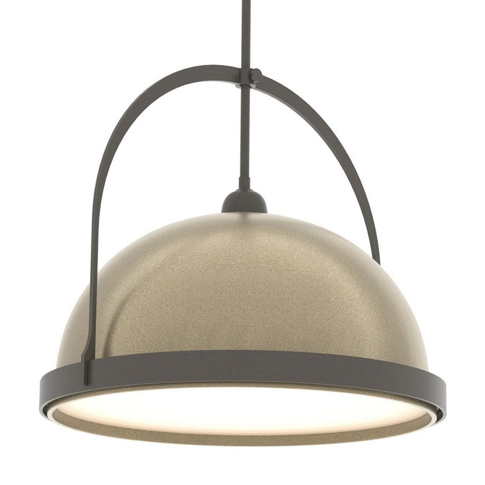 Atlas Large Pendant in Dark Smoke with Soft Gold Accent - 137462-SKT-MULT-07-84 by Hubbardton Forge