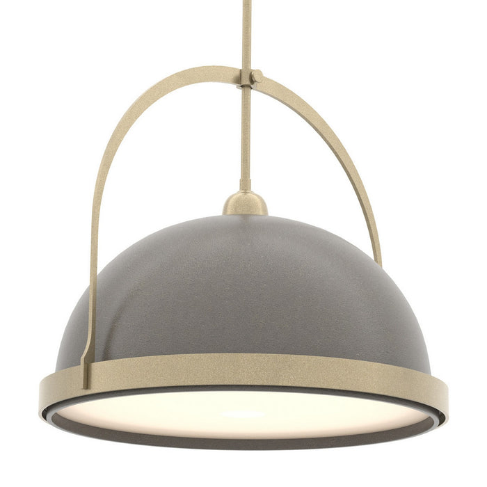 Atlas Large Pendant in Soft Gold with Dark Smoke Accent - 137462-SKT-MULT-84-07 by Hubbardton Forge