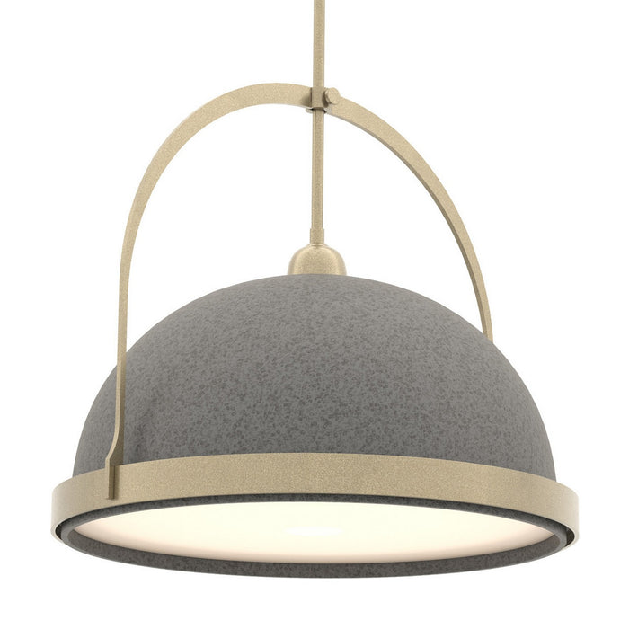 Atlas Large Pendant in Soft Gold with Natural Iron Accent - 137462-SKT-MULT-84-20 by Hubbardton Forge