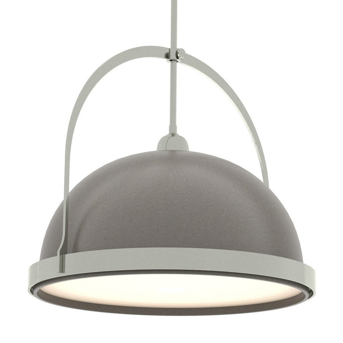 Atlas Large Pendant in Sterling with Dark Smoke Accent - 137462-SKT-MULT-85-07 by Hubbardton Forge