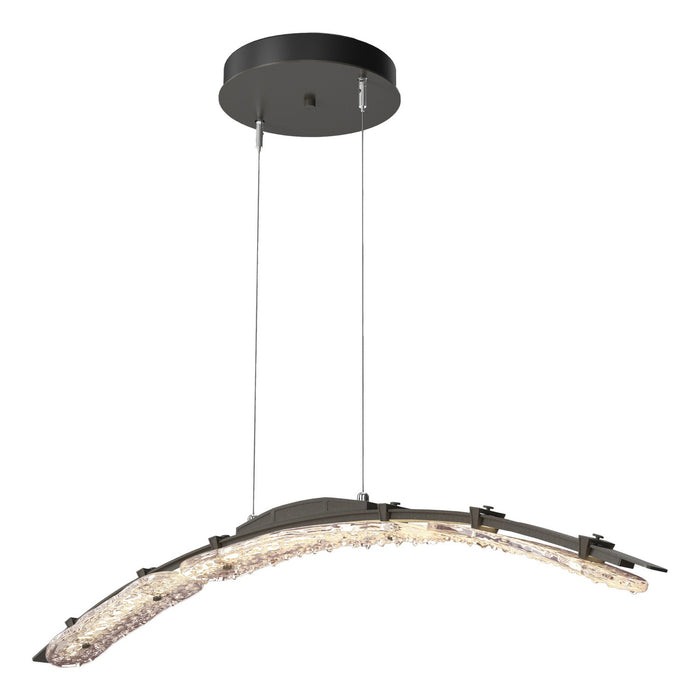 Glissade Large LED Pendant in Dark Smoke - 137586-LED-STND-07-ZM0749 by Hubbardton Forge