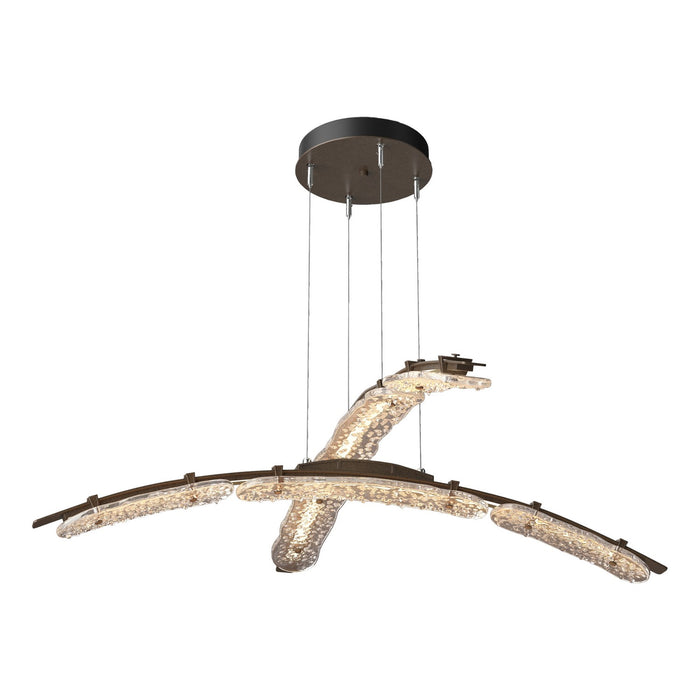 Glissade Double Large LED Pendant in Bronze - 137587-LED-STND-05-ZM0749 by Hubbardton Forge