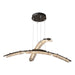 Glissade Double Large LED Pendant in Oil Rubbed Bronze - 137587-LED-STND-14-ZM0749 by Hubbardton Forge