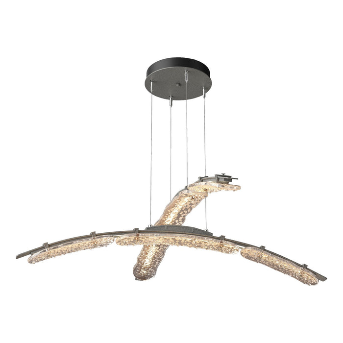 Glissade Double Large LED Pendant in Natural Iron - 137587-LED-STND-20-ZM0749 by Hubbardton Forge