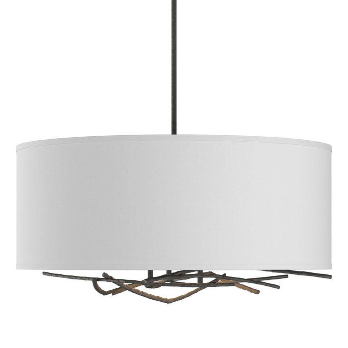 Brindille Drum Shade Pendant in Natural Iron - 137665-SKT-MULT-20-SF2201 by Hubbardton Forge