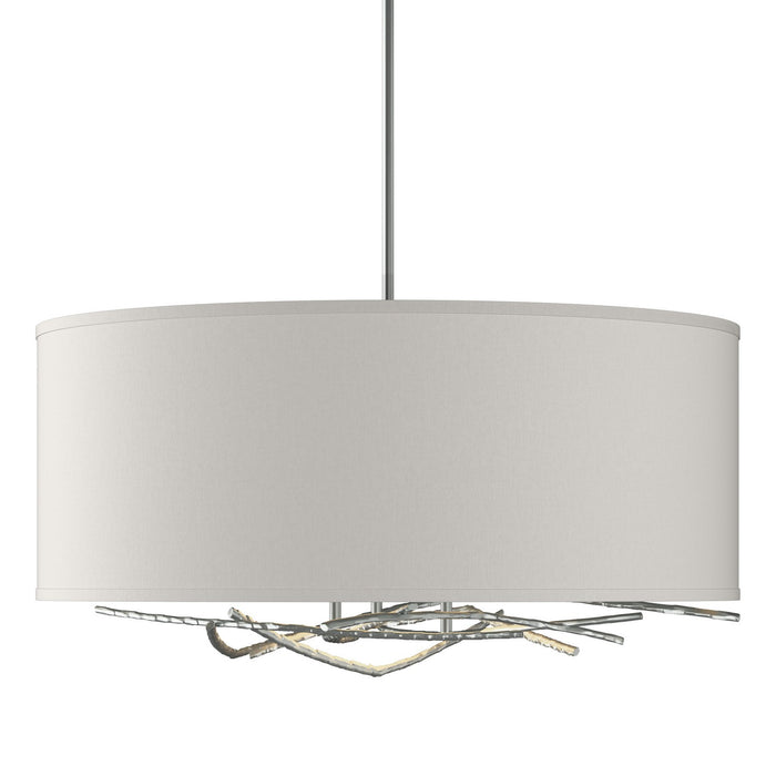 Brindille Drum Shade Pendant in Vintage Platinum - 137665-SKT-MULT-82-SE2201 by Hubbardton Forge