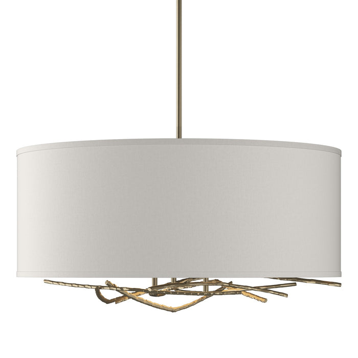 Brindille Drum Shade Pendant in Soft Gold - 137665-SKT-MULT-84-SE2201 by Hubbardton Forge