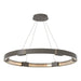 Aura Large LED Pendant in Dark Smoke - 138589-SKT-STND-07-ZM0394 by Hubbardton Forge