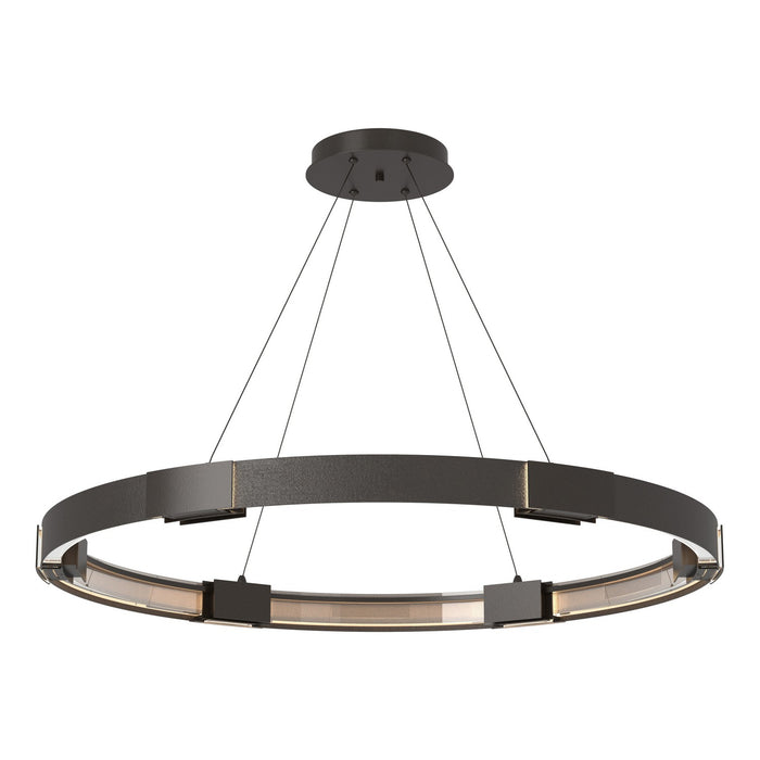 Aura Large LED Pendant in Oil Rubbed Bronze - 138589-SKT-STND-14-ZM0394 by Hubbardton Forge