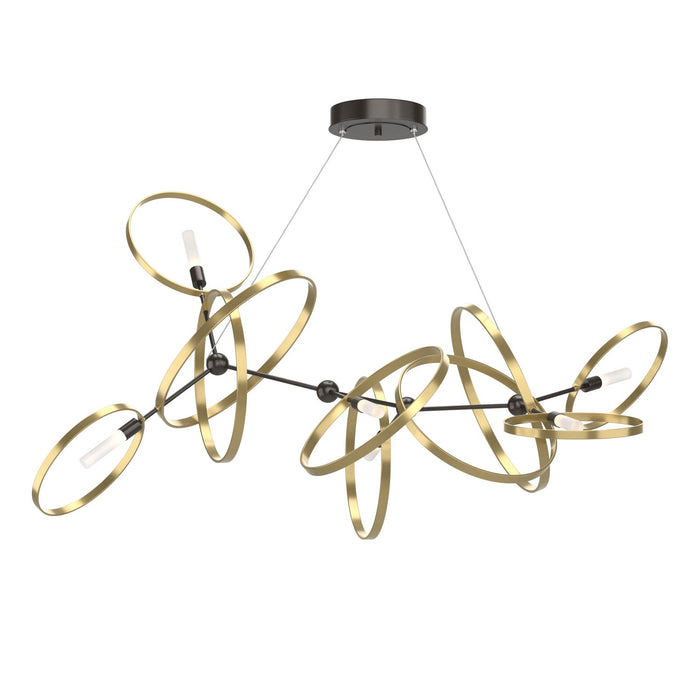 Celesse Pendant in Oil Rubbed Bronze with Modern Brass Accent - 138920-SKT-STND-14-86 by Hubbardton Forge