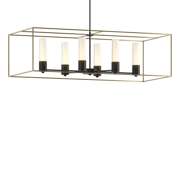 Portico Pendant in Black with Modern Brass Accent - 138940-SKT-MULT-10-86-GG0392 by Hubbardton Forge