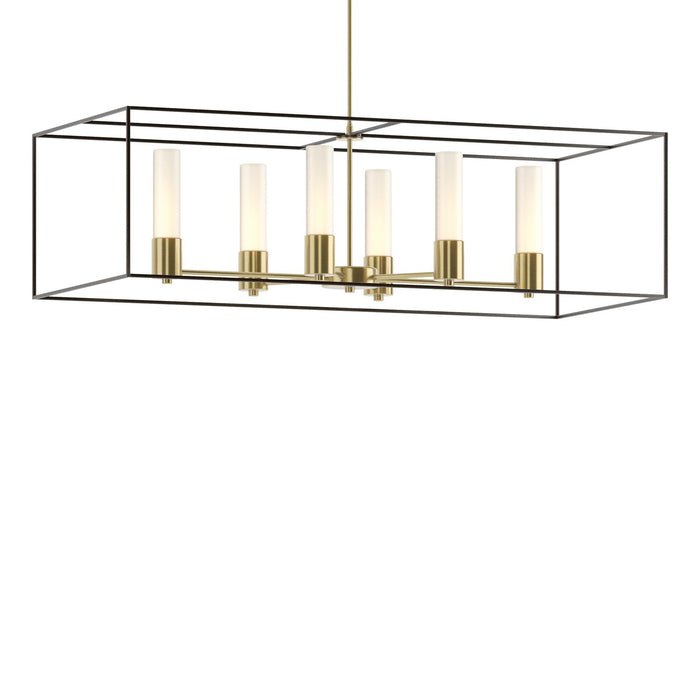 Portico Pendant in Modern Brass with Oil Rubbed Bronze Accent - 138940-SKT-MULT-86-14-GG0392 by Hubbardton Forge