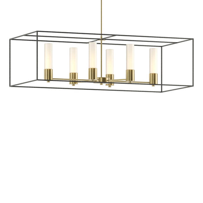 Portico Pendant in Modern Brass with Natural Iron Accent - 138940-SKT-MULT-86-20-GG0392 by Hubbardton Forge