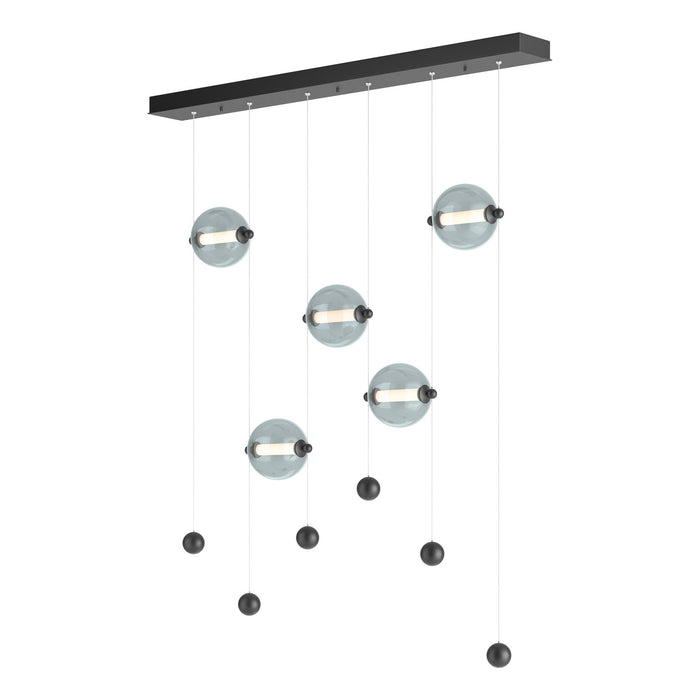 Abacus 5-Light LED Pendant in Black - 139050-LED-STND-10-YL0668 by Hubbardton Forge