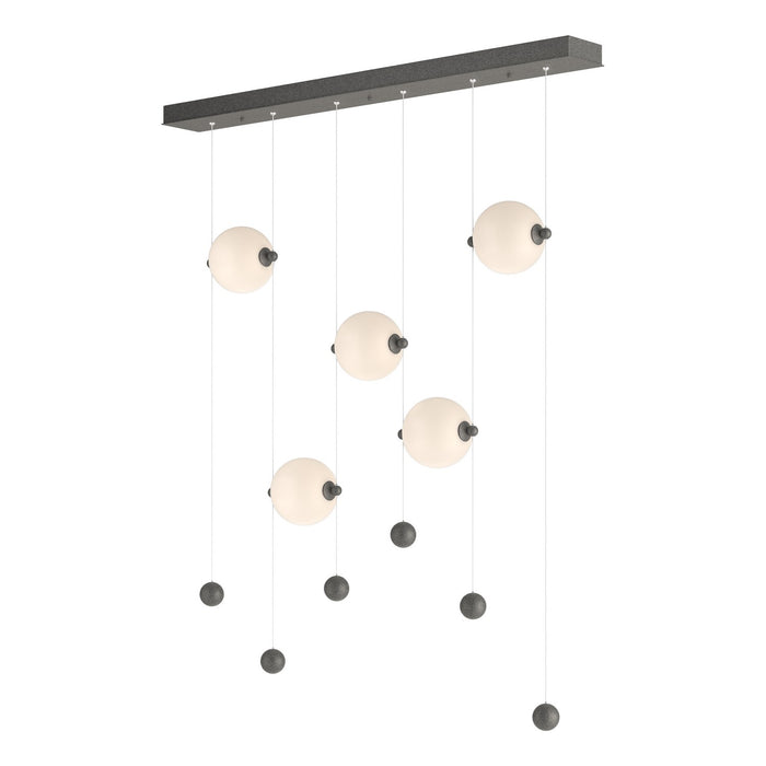 Abacus 5-Light LED Pendant in Natural Iron - 139050-LED-STND-20-GG0668 by Hubbardton Forge