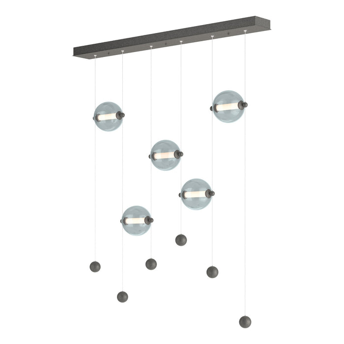 Abacus 5-Light LED Pendant in Natural Iron - 139050-LED-STND-20-YL0668 by Hubbardton Forge