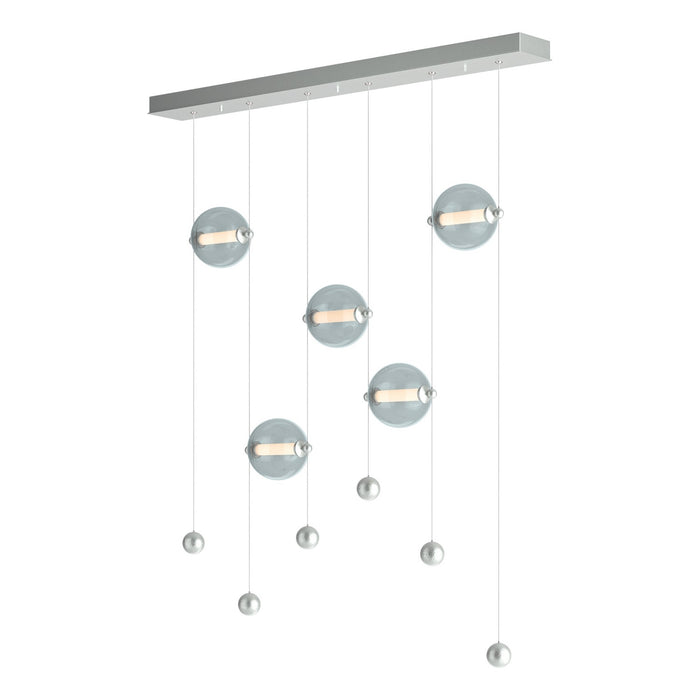 Abacus 5-Light LED Pendant in Vintage Platinum - 139050-LED-STND-82-YL0668 by Hubbardton Forge