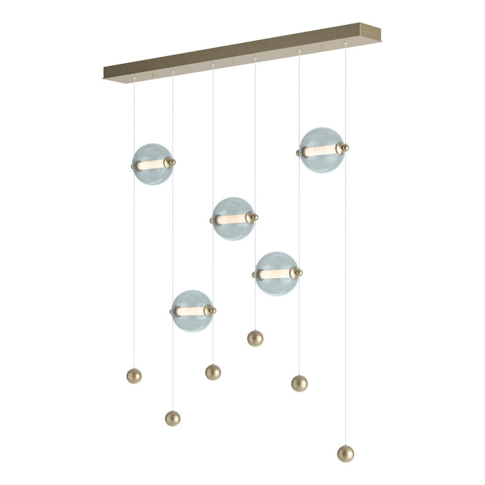 Abacus 5-Light LED Pendant in Soft Gold - 139050-LED-STND-84-YL0668 by Hubbardton Forge