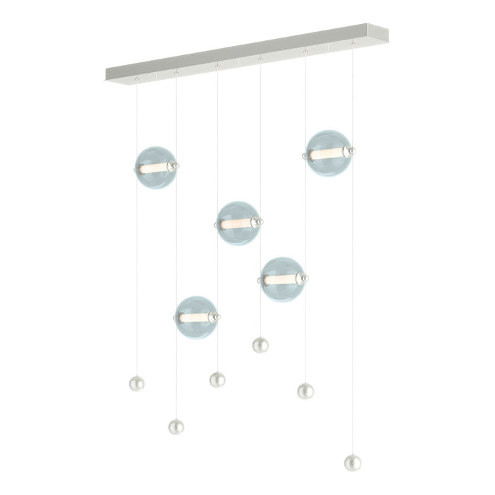 Abacus 5-Light LED Pendant in Sterling - 139050-LED-STND-85-YL0668 by Hubbardton Forge