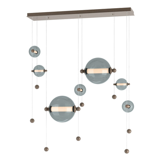 Abacus 7-Light Double Linear LED Pendant in Bronze - 139054-LED-STND-05-YL0694 by Hubbardton Forge