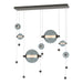 Abacus 7-Light Double Linear LED Pendant in Dark Smoke - 139054-LED-STND-07-YL0694 by Hubbardton Forge