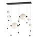 Abacus 7-Light Double Linear LED Pendant in Black - 139054-LED-STND-10-GG0694 by Hubbardton Forge