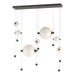 Abacus 7-Light Double Linear LED Pendant in Natural Iron - 139054-LED-STND-20-GG0694 by Hubbardton Forge