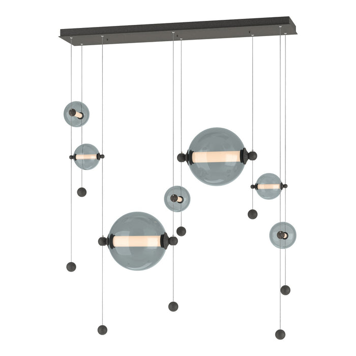 Abacus 7-Light Double Linear LED Pendant in Natural Iron - 139054-LED-STND-20-YL0694 by Hubbardton Forge