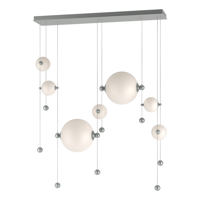 Abacus 7-Light Double Linear LED Pendant in Vintage Platinum - 139054-LED-STND-82-GG0694 by Hubbardton Forge