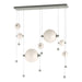 Abacus 7-Light Double Linear LED Pendant in Sterling - 139054-LED-STND-85-GG0694 by Hubbardton Forge