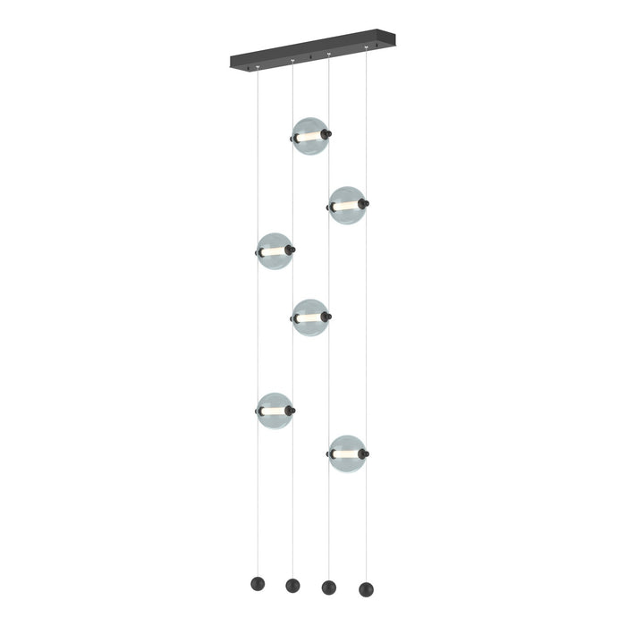 Abacus 6-Light Ceiling-to-Floor LED Pendant in Black - 139055-LED-STND-10-YL0668 by Hubbardton Forge