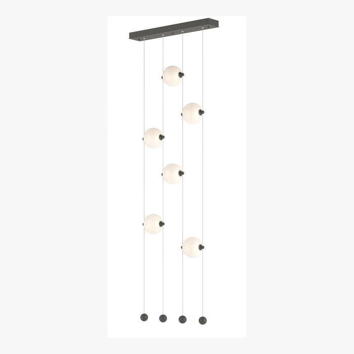 Abacus 6-Light Ceiling-to-Floor LED Pendant in Natural Iron - 139055-LED-STND-20-GG0668 by Hubbardton Forge