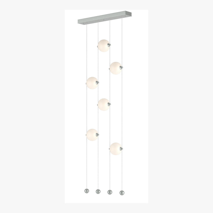 Abacus 6-Light Ceiling-to-Floor LED Pendant in Vintage Platinum - 139055-LED-STND-82-GG0668 by Hubbardton Forge