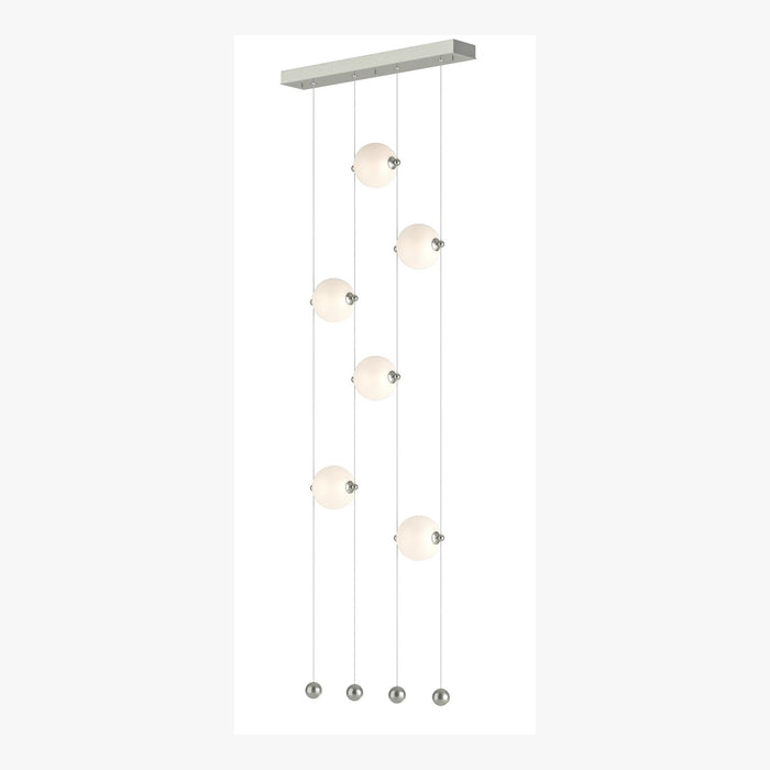 Abacus 6-Light Ceiling-to-Floor LED Pendant in Sterling - 139055-LED-STND-85-GG0668 by Hubbardton Forge