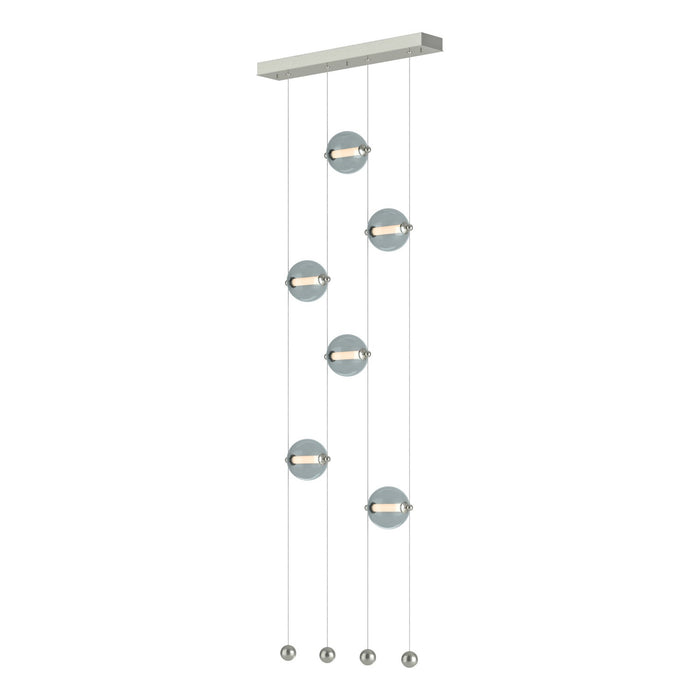 Abacus 6-Light Ceiling-to-Floor LED Pendant in Sterling - 139055-LED-STND-85-YL0668 by Hubbardton Forge