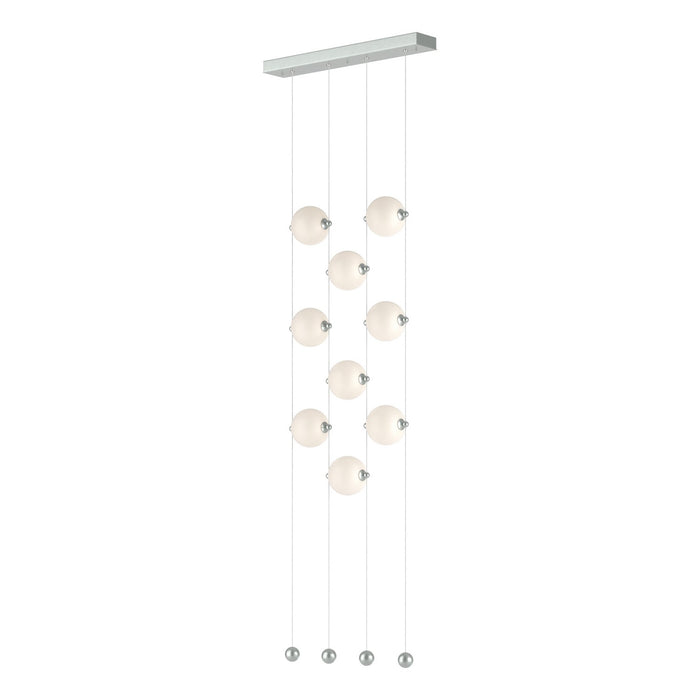 Abacus 9-Light Ceiling-to-Floor LED Pendant in Vintage Platinum - 139057-LED-STND-82-GG0668 by Hubbardton Forge