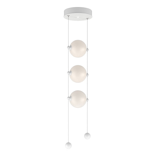 Abacus 3-Light LED Pendant in White - 139059-LED-STND-02-GG0668 by Hubbardton Forge