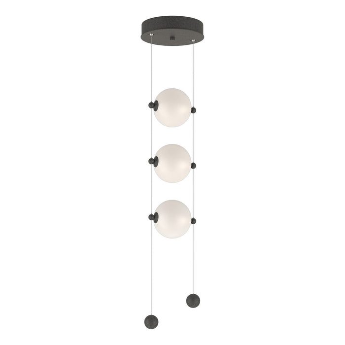 Abacus 3-Light LED Pendant in Natural Iron - 139059-LED-STND-20-GG0668 by Hubbardton Forge